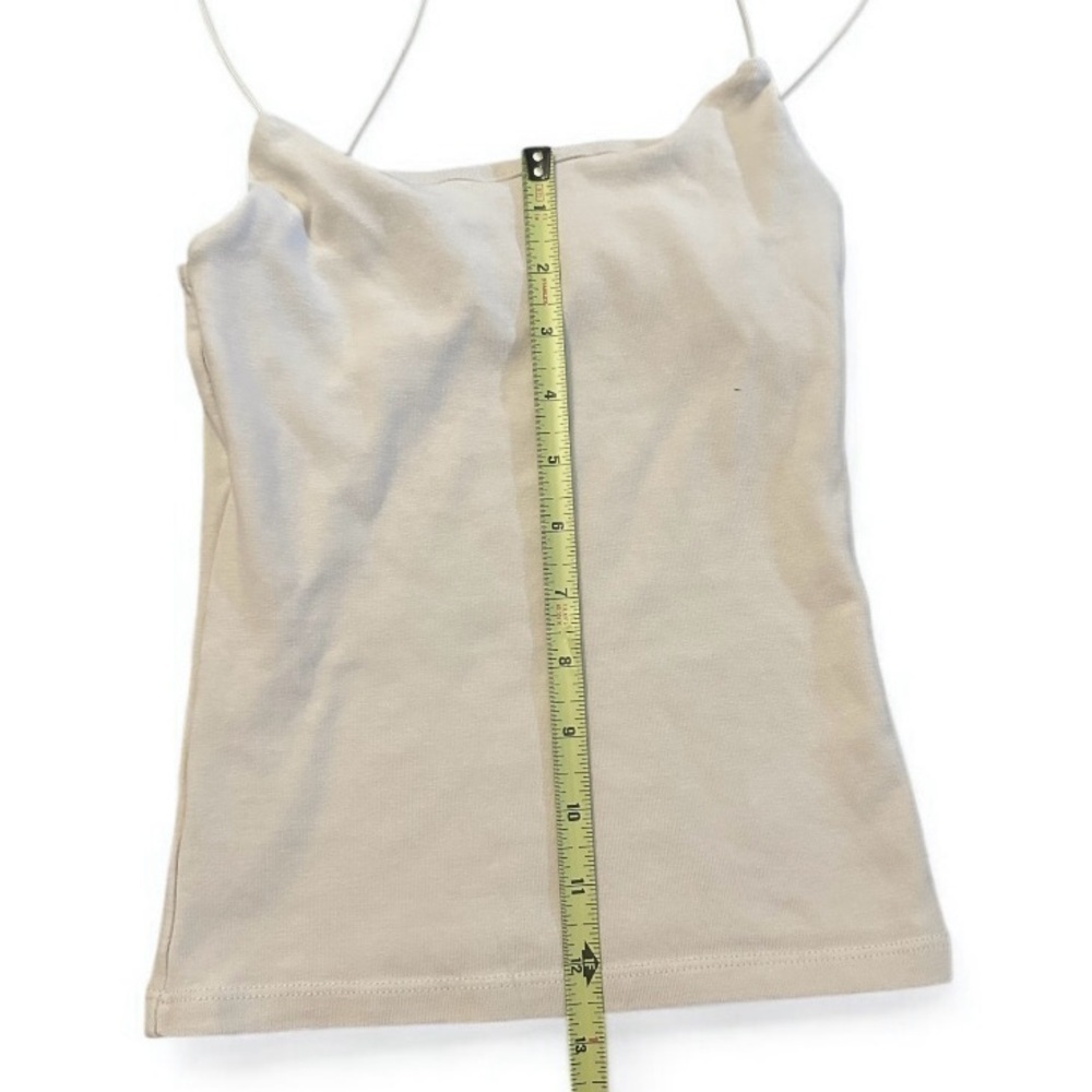 Zara White Spaghetti Strap Seamless Camisole Tank Top Small - Picture 9 of 10